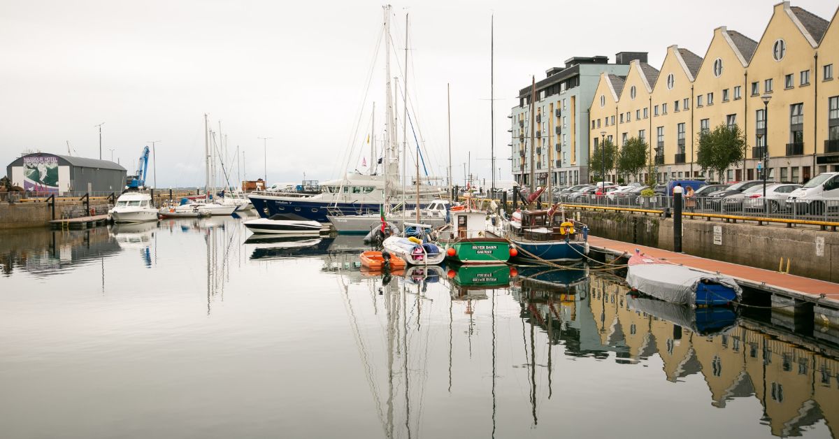 Galway harbour on a grey day 