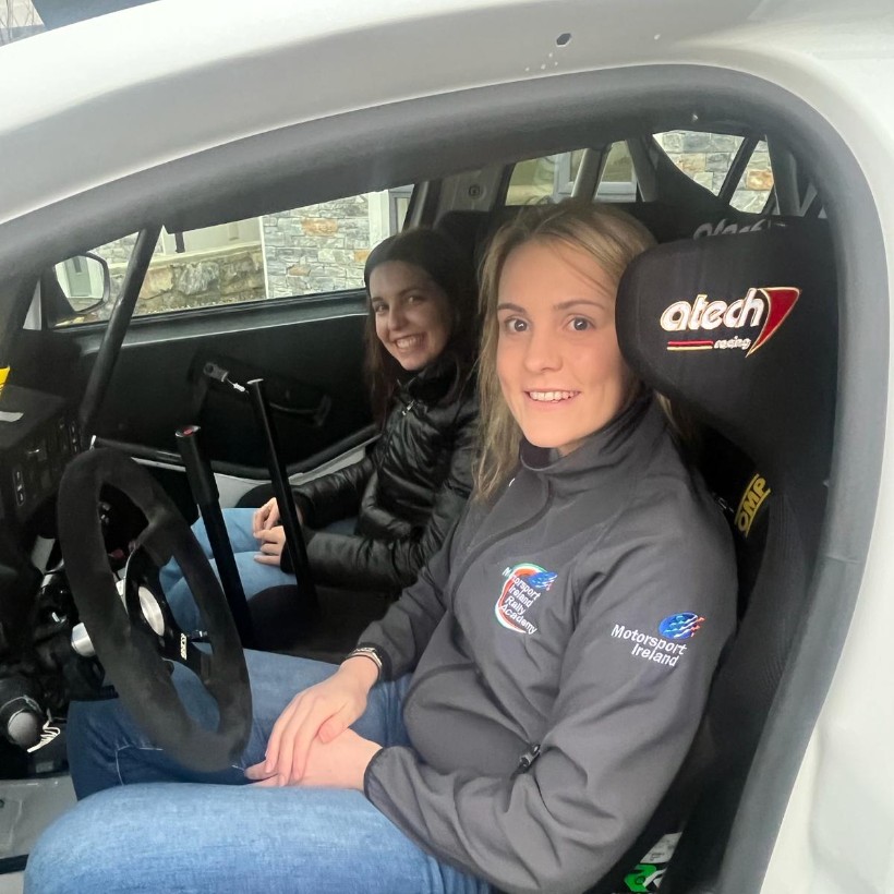 Aoife Raftery in Rally Car