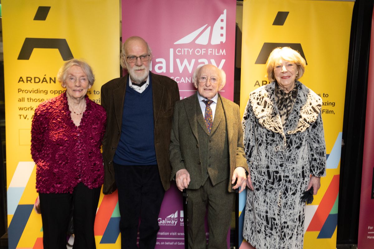 Lelia Doolan, Bob Quinn, President Michael D. Higgins and Sabina Higgins - Photo Credit Emilija Jefremova