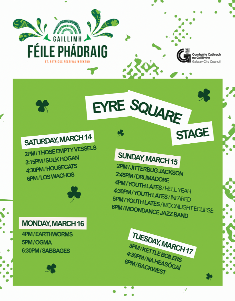 Féile Phádraig Full Music Schedule