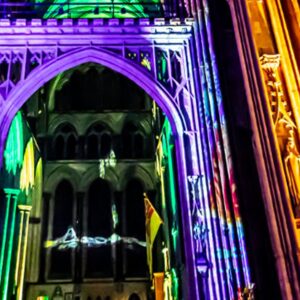 TIME by Luxmuralis at St Nicholas' Collegiate Church